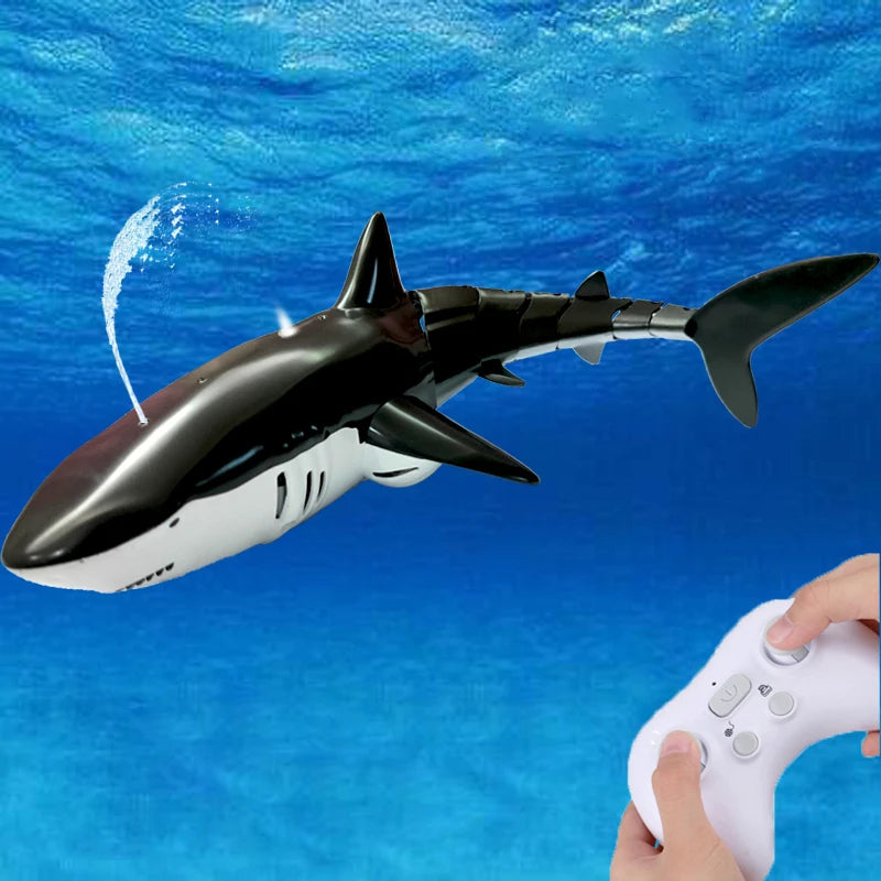 RC Shark Spray Water Electric Whale Kids Toy Remote Control Dolphin Animal Bath Tub Pool Simulation Submarine Fish Swimming Game