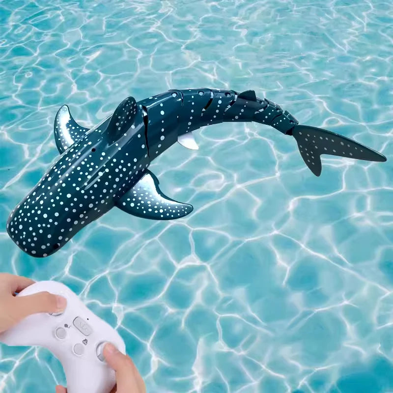 RC Shark Spray Water Electric Whale Kids Toy Remote Control Dolphin Animal Bath Tub Pool Simulation Submarine Fish Swimming Game